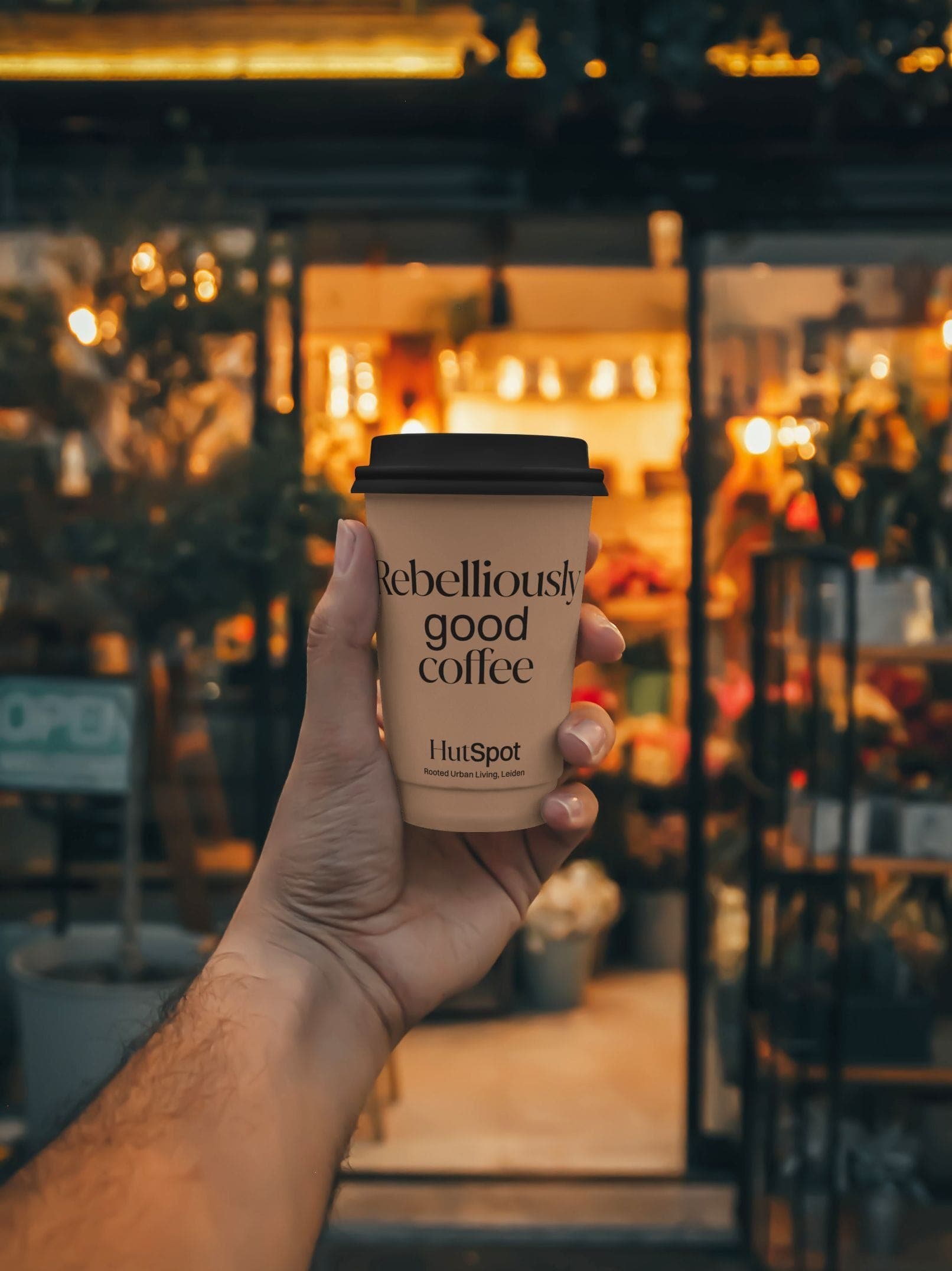Koffie bij HutSpot Leiden